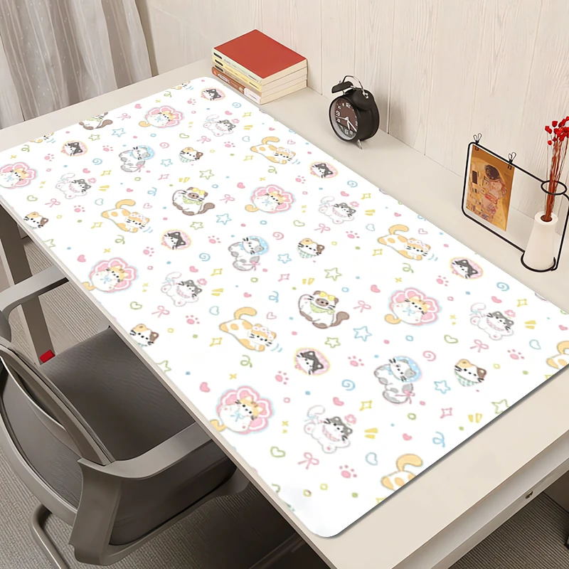 kawaii Mouse Pads Smooth Office Desk Mats Large Gaming keyboard pad Minimalist Cute Pet Print