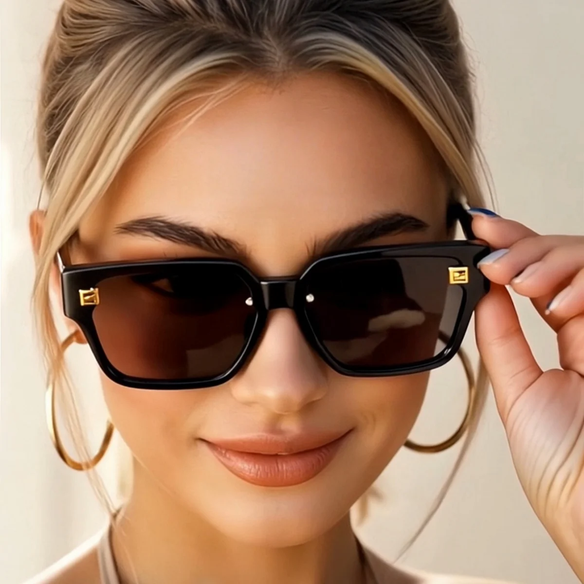 1 Stück modische Sonnenbrillen für Herren und Damen im europäischen und amerikanischen Stil, trendige vielseitige Sommersonnenschutz und UV-Schutz li