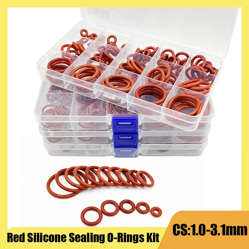 Red Silicon Oring Sealing Washer Food Grade Silicone VMQ O Ring Coffee Machine Plumbing Gasket Oil Resistant High Temperature