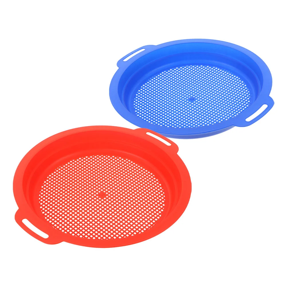 

2 Pcs Beach Screen Sand Strainer Toys Children Sifter for Sieve Portable Hourglass Summer Kids Plaything