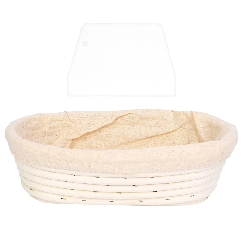 10 Inch Oval Shaped Bread Banneton Proofing Basket - Baking Dough Bowl Gifts For Bakers Proving Baskets For Sourdough Lame Bread