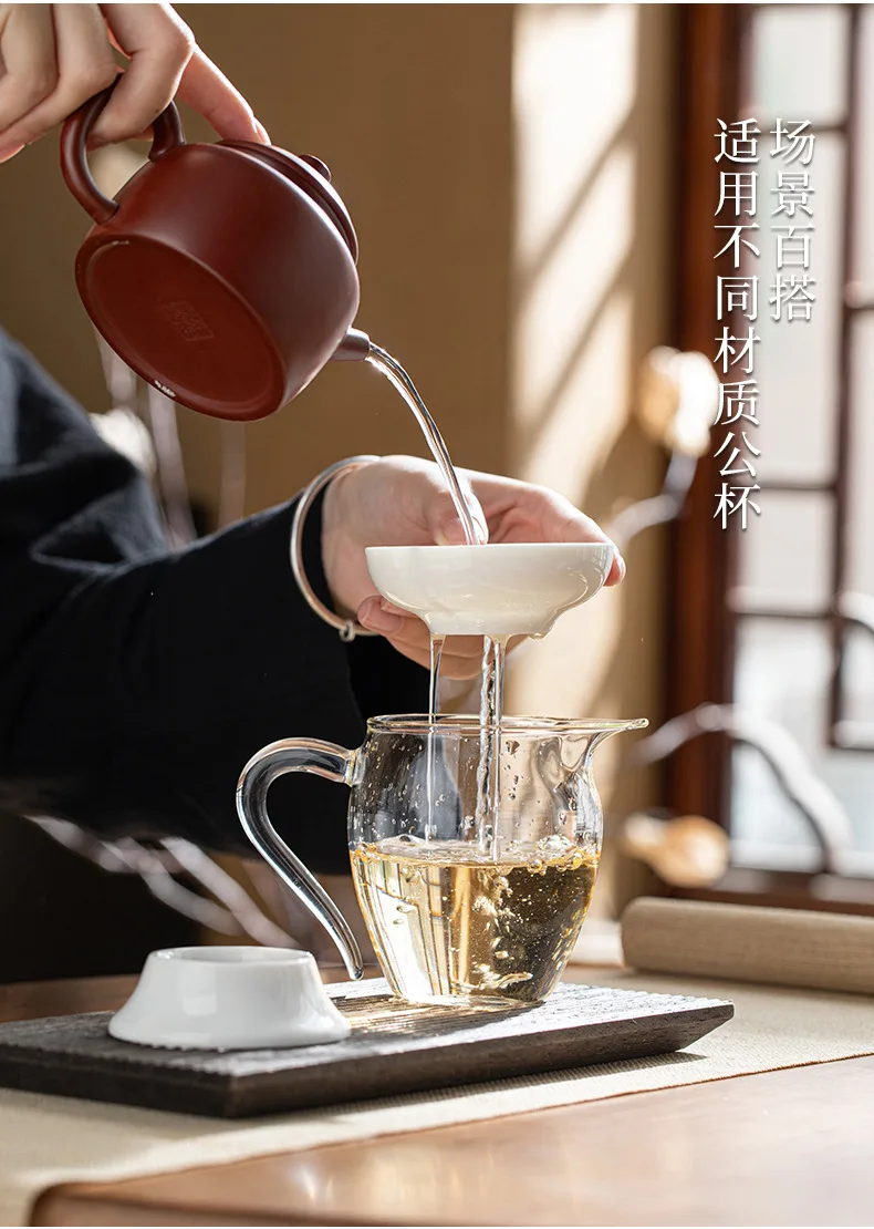 Lammfett-Jade-weißes Porzellan, All-in-One-Vollkeramik-Teefilter mit Löchern, Keramik-Teeset-Zubehör, Teefilter, Teekocher – Detail 8