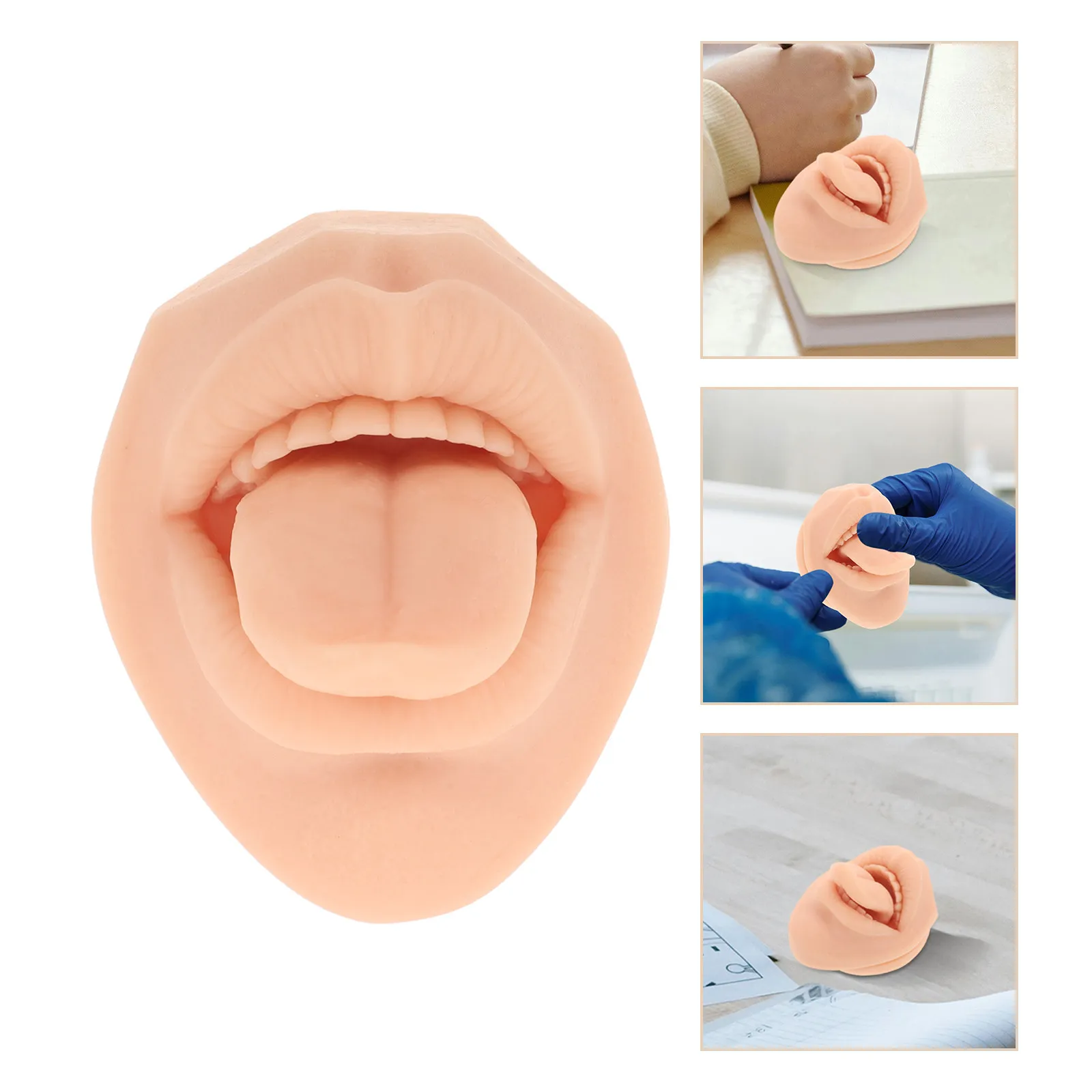 

Silicone Tongue Mouth Realistic Fake Lip for Piercing Tattoo Practice Artificial Flexible Training Body Part Silicone Piercing