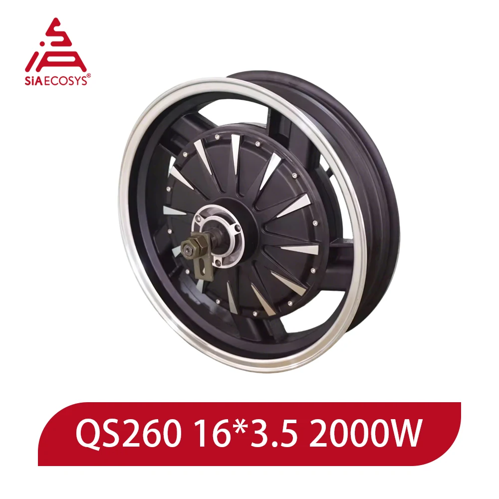

QSMotor QS260 16x3.5 2000W 35H V1.1 Hub Motor BLDC 48V-72V for E-Scooter E-Motorcycle Wheel Motor