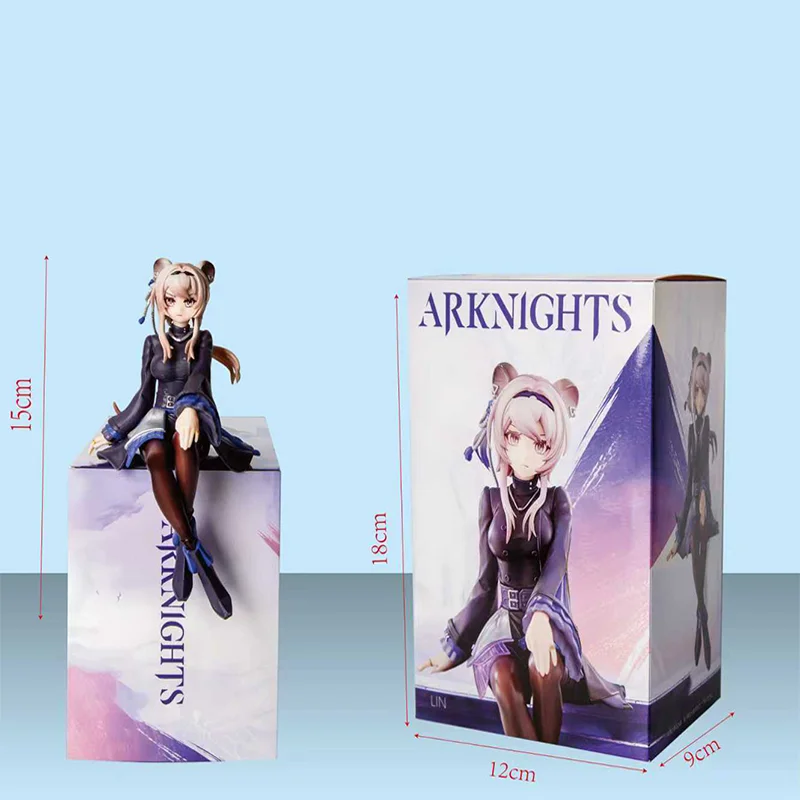 Bouchon de nouilles de 14cm, figurine d'anime Arknights Lin, ornement Original Bishoujo, modèle de jouet à collectionner, poupée