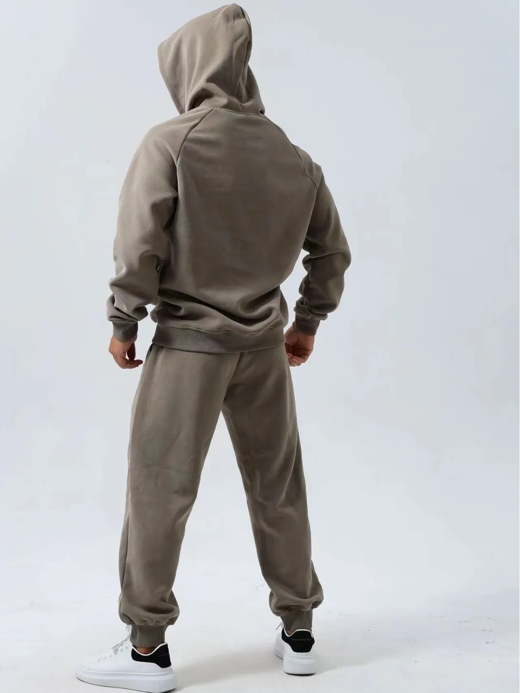 Men's Oversized Cotton Hoodie Gym Workout Sweatshirt Loose Fit Pullover Black Graphic Streetwear Print 2026 New