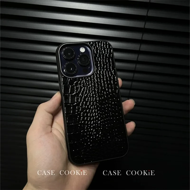 الراقية الأعمال Sle Ins جلد التمساح جراب هاتف آيفون 16 15 14 13 12 برو ماكس التنين إل كامل المضادة للسقوط غطاء وقائي #6