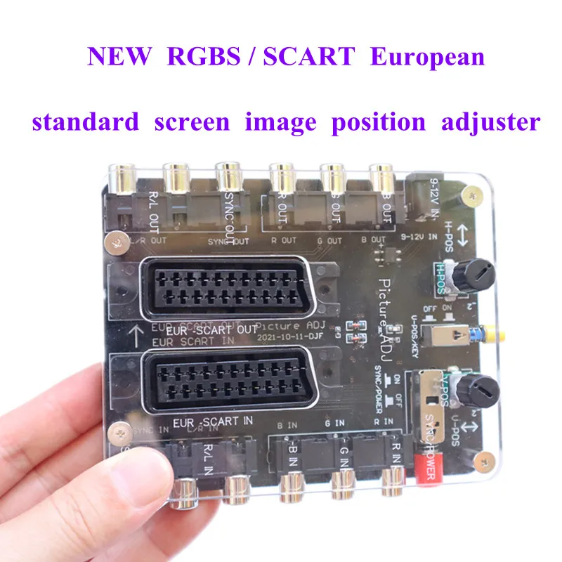 

RGBS Adjustment picture position Converter with shell SCART Adjustable screen converting PCB for adjust Image Position