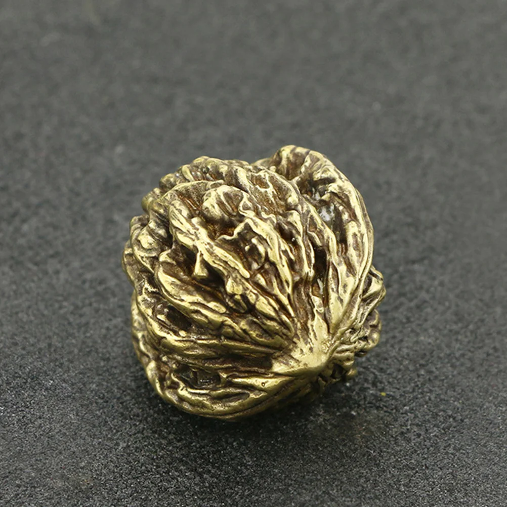 

1 Pair Retro Brass Solid Large Walnut Handle Piece For Stress Relief Hand Exercise Copper Walnut Ornament Decoration