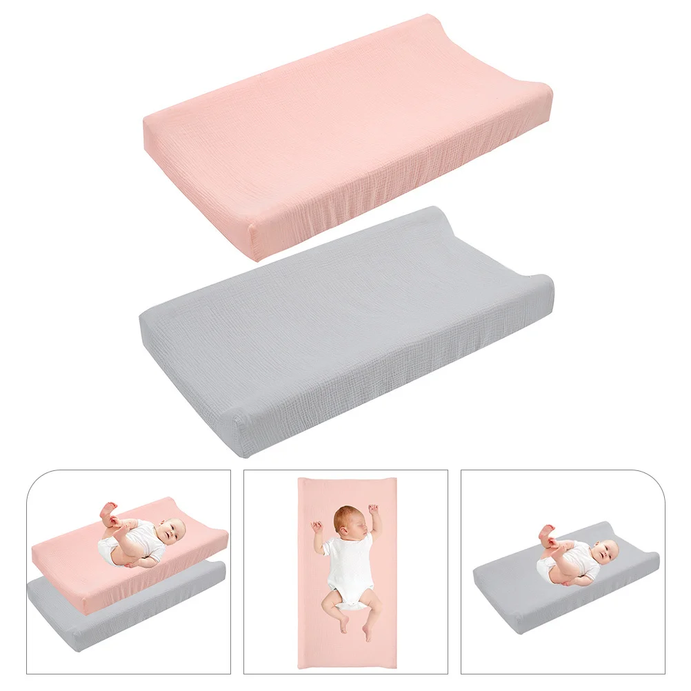 

2 шт., чехлы для пеленания, хлопковые дышащие съемные мягкие безопасные чехлы для детской кроватки, защитные листы для матраса