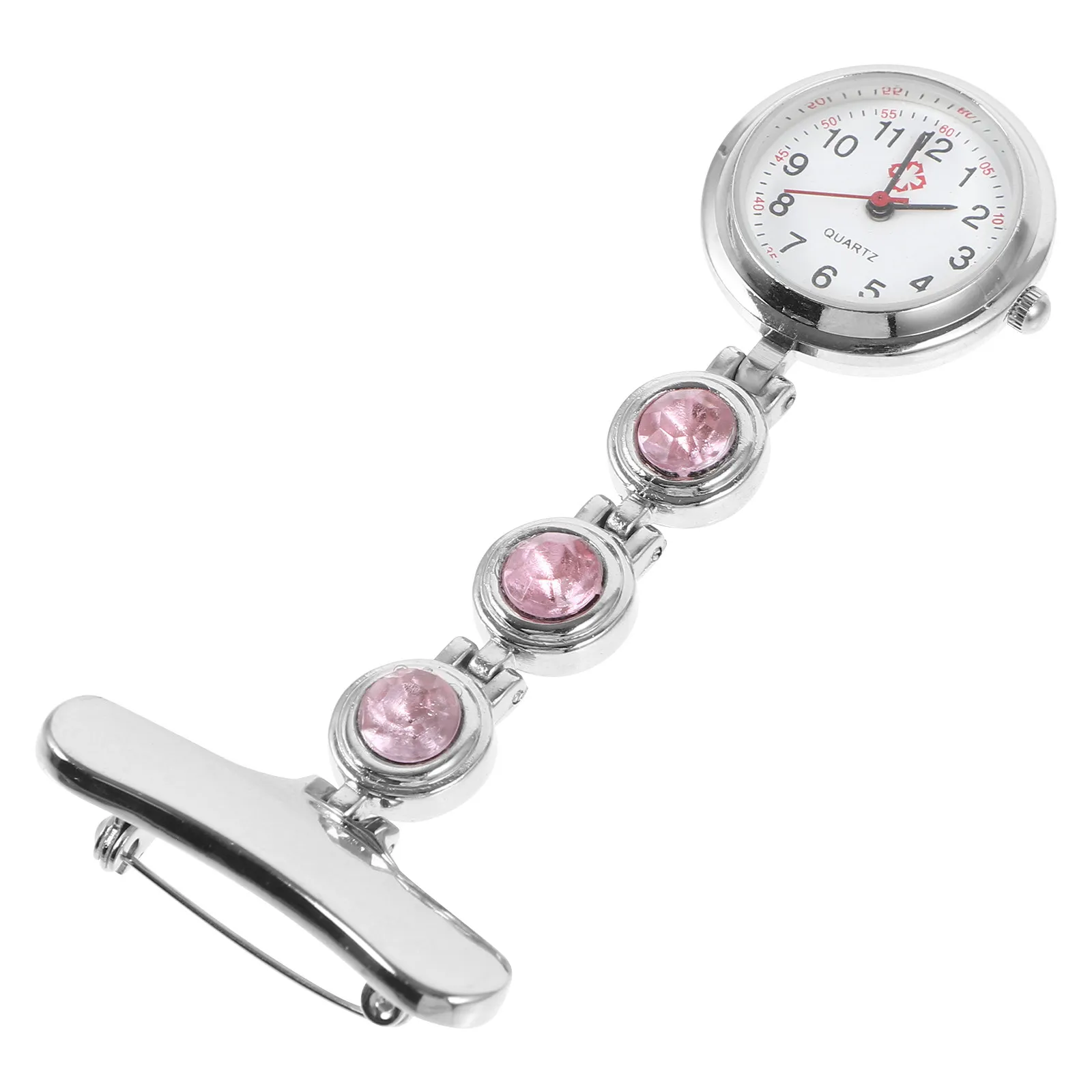 Elegant Alloy Nurse Watch with Bling Inlay Design Perfect Gift for Nurses Nursing Students Clip on Lapel Fob Pocket Backpack