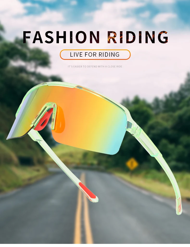 الرجال الدراجات نظارات نظارات شمسية رياضية معكوسة المعدات في الهواء الطلق نظارات التخييم العصرية ملفوفة المضادة للأشعة فوق البنفسجية ركوب التزلج ظلال #1