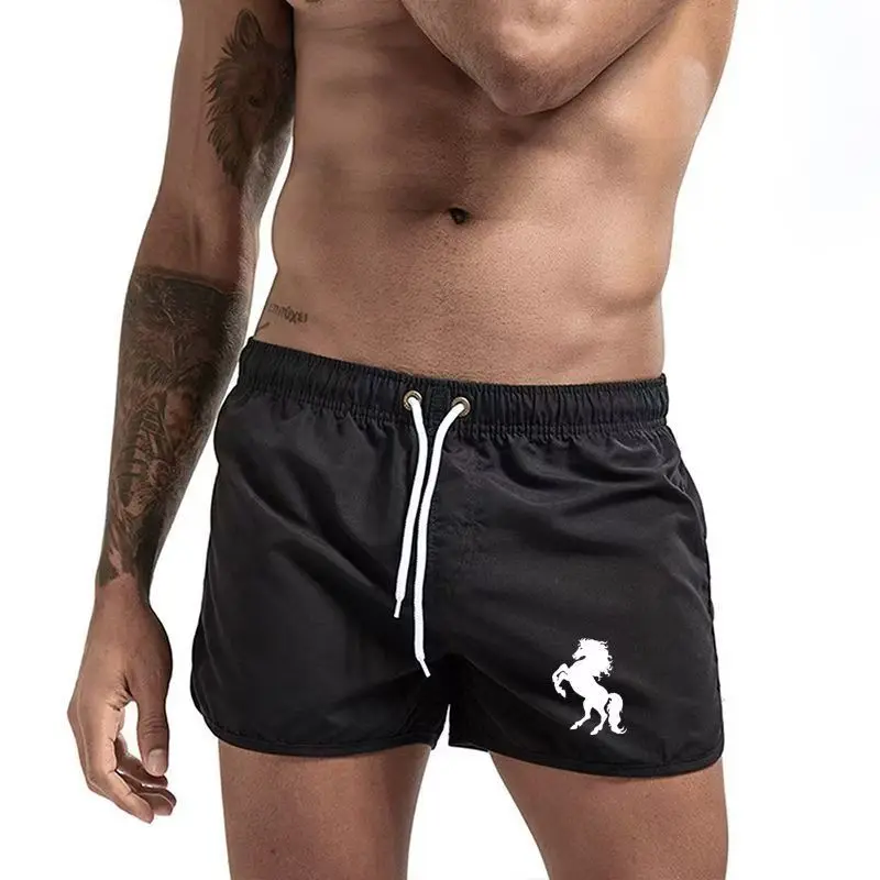고급 비치 반바지, 속건성 속옷, 여름용 핫 수영 속옷, 스포츠 짐 러닝 반바지, 남성용 비치웨어