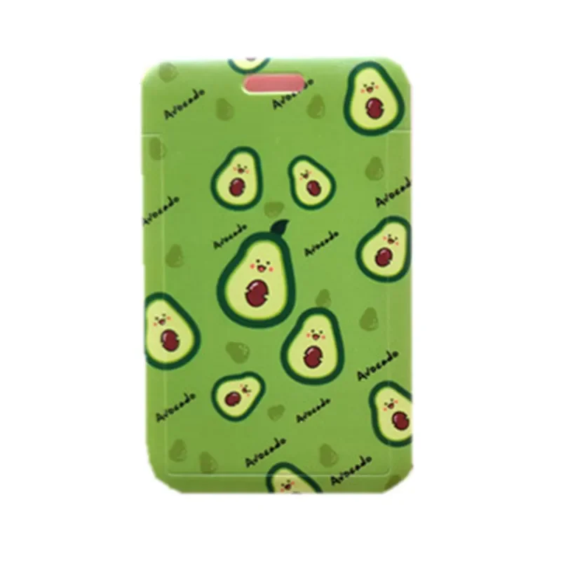 Strawberry Avocado Prints Employee Staff Work Pass Card Holder ID Tag with Lanyard Bank Working Permit Case Sleeve Badge Holder