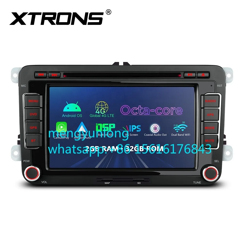 XTRONS 7 بوصة 2 Din راديو السيارة الاندورويد o لشركة فولكس فاجن جولف MK6 سكودا اوكتافيا سيات ليون MK2 اللاسلكية CarPlay مشغل ديفيدي للسيارة #2