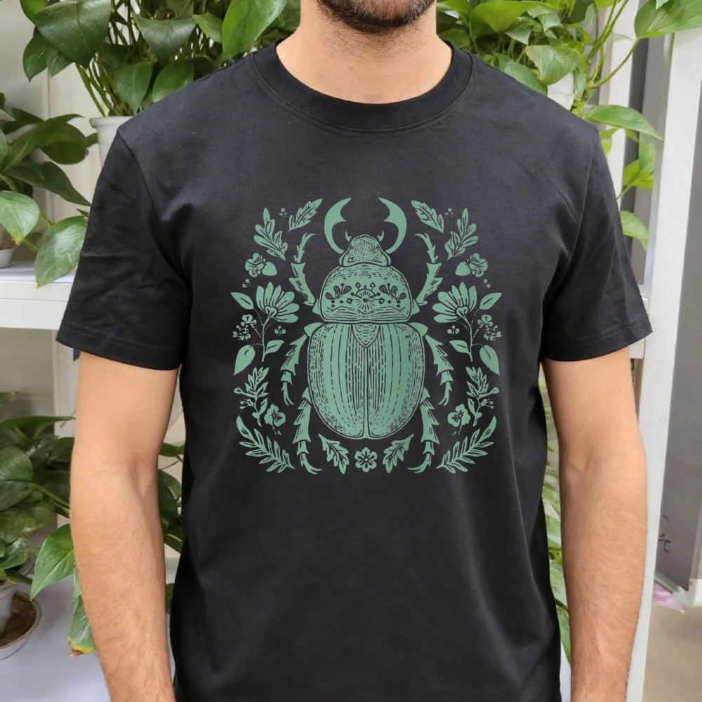Watercolor Moth Insect Beetle Bug Pattern Vintage Nature Graphic T-shirt Just A Girl Who Loves Bugs Wildlife Casual Daily Tops