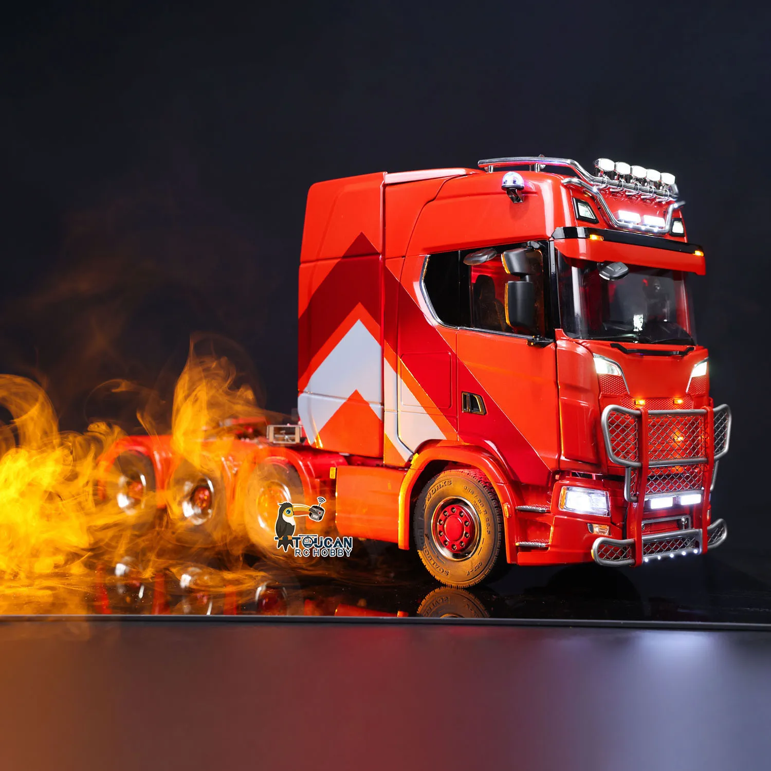 1/14 770S RCトラクタートラック 8x8 メタルシャーシ ラジコン DIY ローリー ロックディファレンシャル 3速 キャブサスペンション スモーキング ST8バッテリー