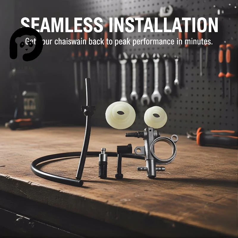 25CC 2500 Chainsaw Oil Pump Line Hose Kit Integrated Endless Screw Compatible for Various Chainsaws Professional Repair Option