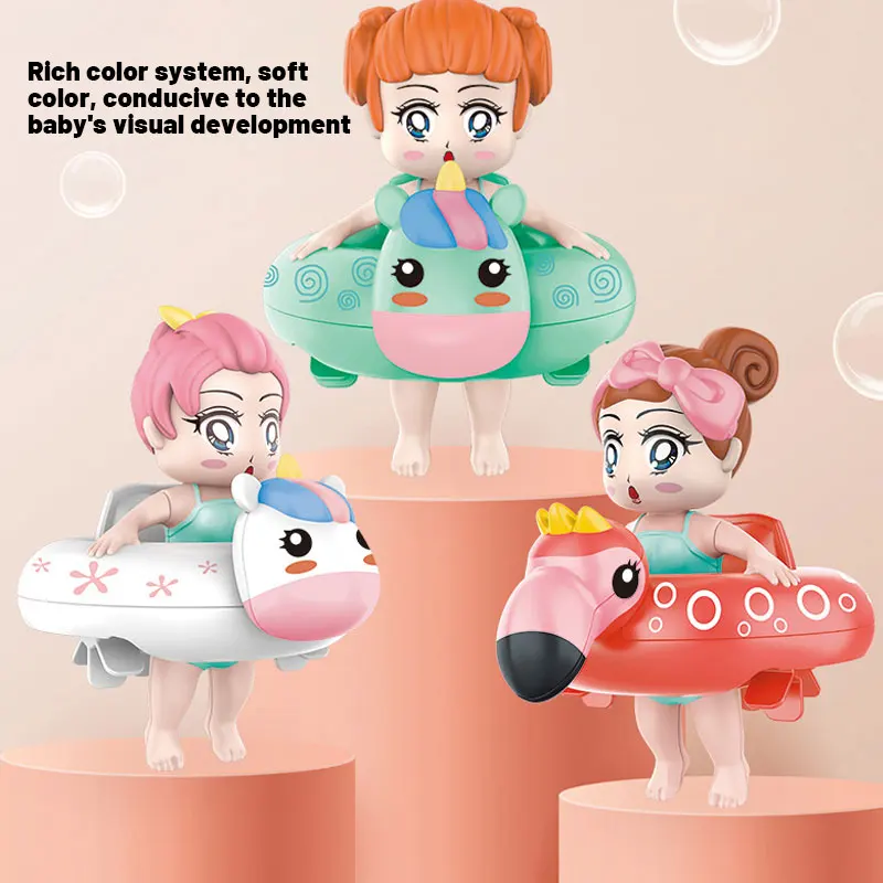 Jouets de bain pour enfants, anneau de bain pour bébés, jouets d'eau pour filles