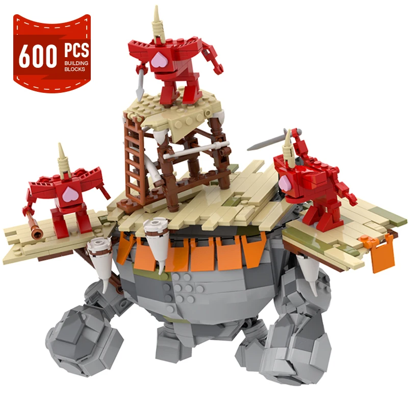 MOC Game Zeldaed Stone Talus Building Blocks Assembling Models Stone Monsters Collection Creative Bricks Toys Birthday Gifts