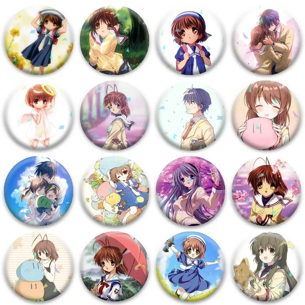 

C-CLANNAD After Story Key Anime Badges Niche Design Brooch for Backpack Lapel Pins Creative Accessories