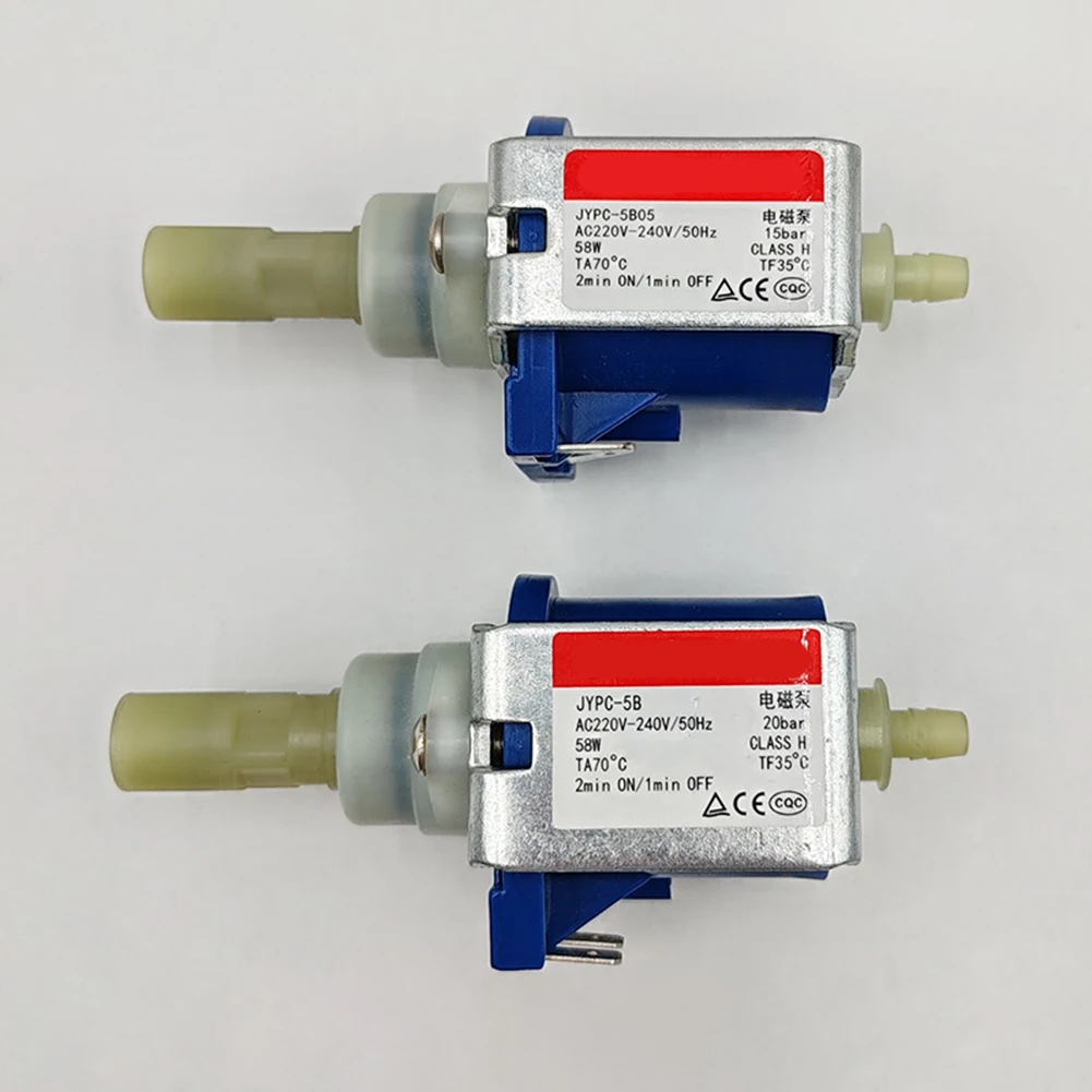 Silver Iron Solenoid Valve Water Pump For Espresso Coffee Machine 700ccmin Flow Rate AC 110V 120V Brewing System Accessories