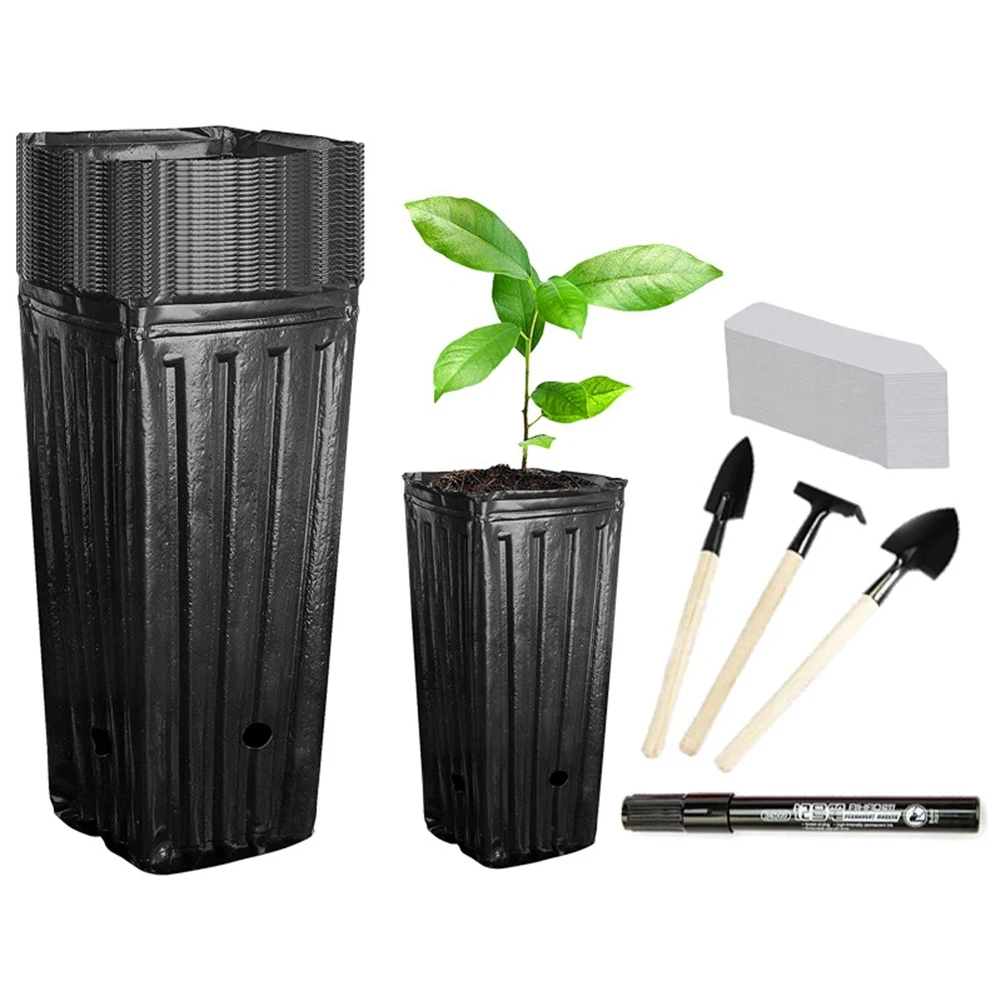 A98E-20Pcs Tall Tree Pots,Deep Nursery Treepots,7.8Inch Tall Seedling Flower Plant Container Pots For Indoor Outdoor Garden