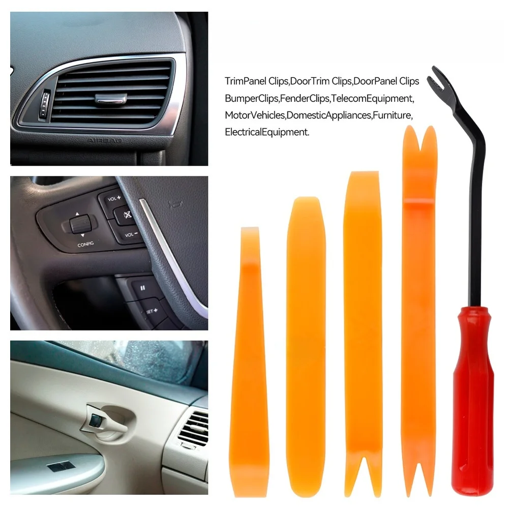 Car Bumper Fastener Kit 725 PCS Nylon Trim Clips with Remover Tool for Auto Interior Panel and Upholstery Work