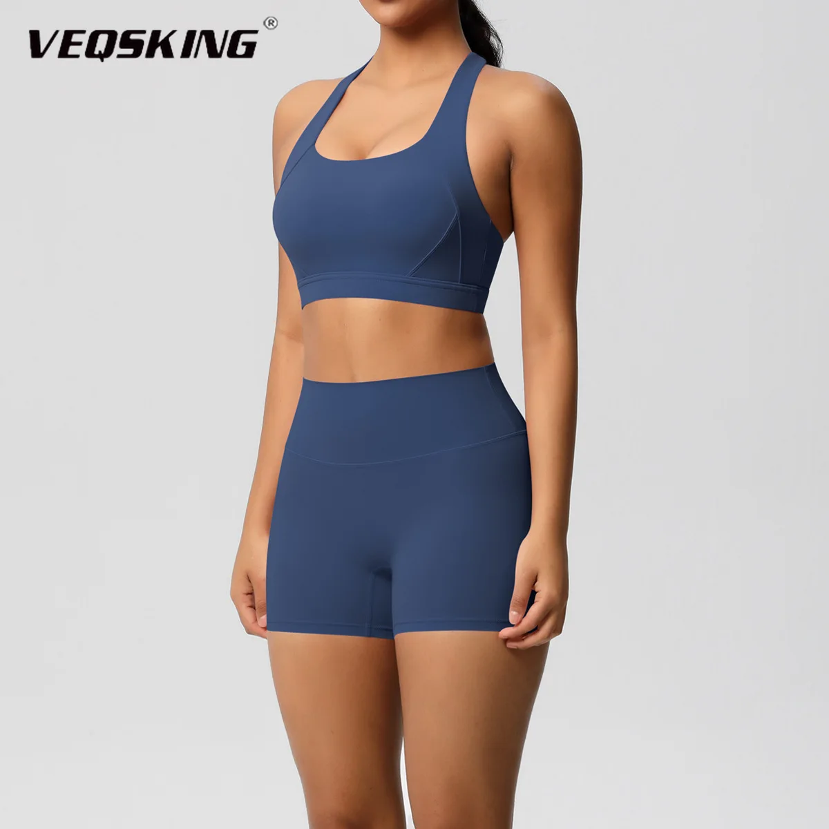 

Женский комплект упражнений для красоты спины для йоги, амортизирующий бюстгальтер, шорты для поднятия бедер с высокой талией, быстросохнущий дышащий комплект для йоги