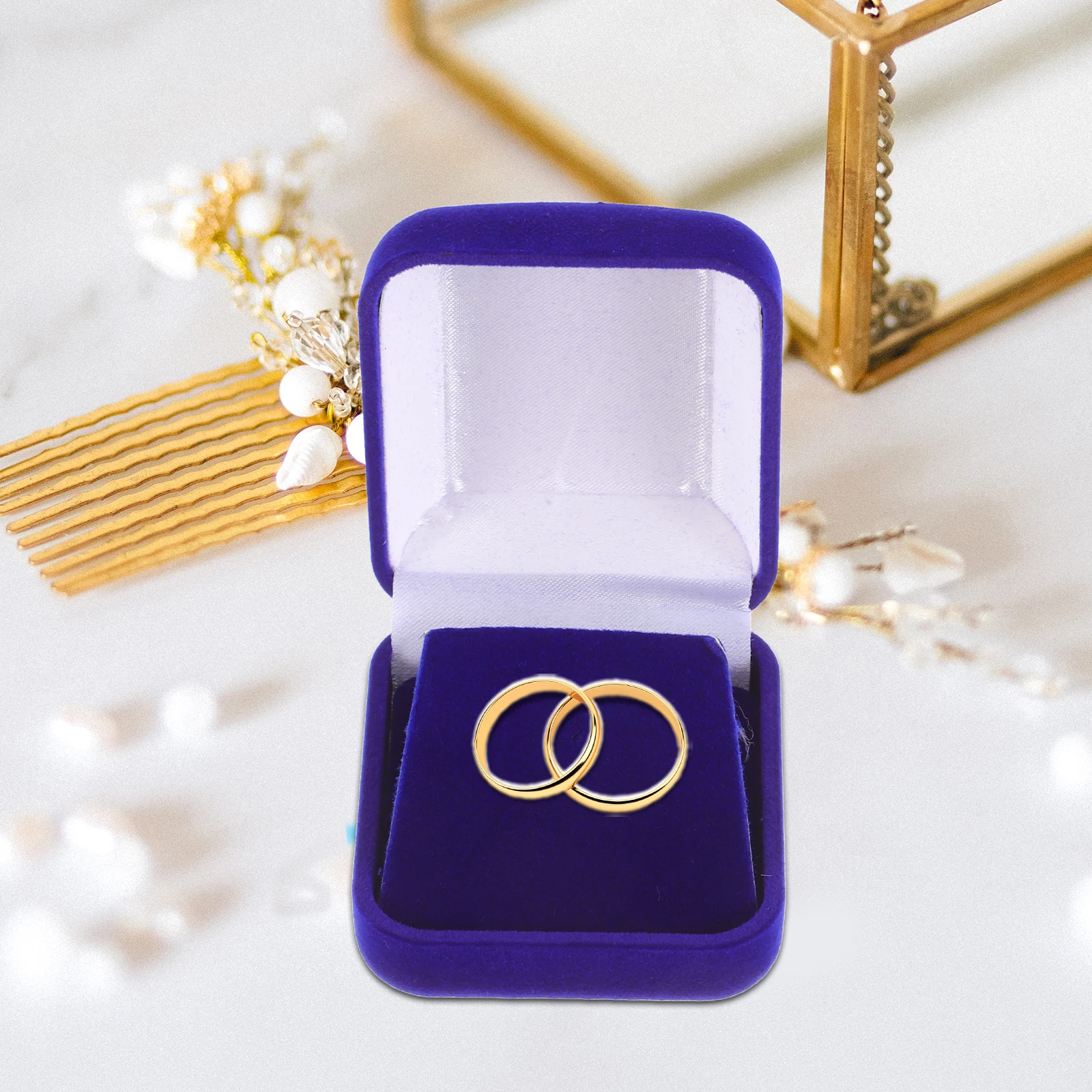 

6pcs Badge Flocked Medal Coin Storage Case Elegant Lapel Pin Presentation Box For Home Office Jewelry Display Box Use