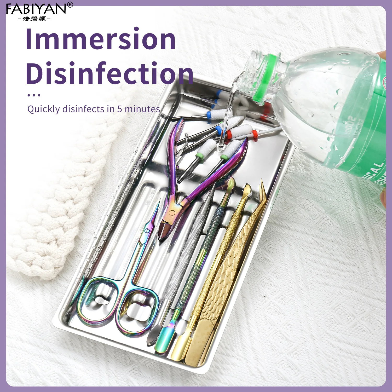 Stainless Steel Nail Tool Disinfection Tray Anti High Temperature And Corrosion-resistant Disinfection Box Nail Equipment Plate