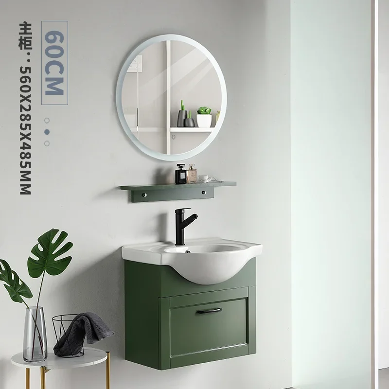 

Solid oak bathroom cabinet, Nordic combination cabinet, hanging cabinet, light luxury intelligent mirro