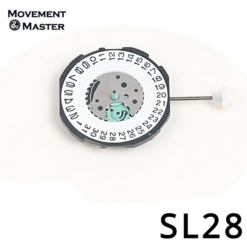 SL28 Quartz Movement Date At 3/6 Sunon SL28 Movement China Replacement 3 Hands Calendar Date Watch Repair Accessories