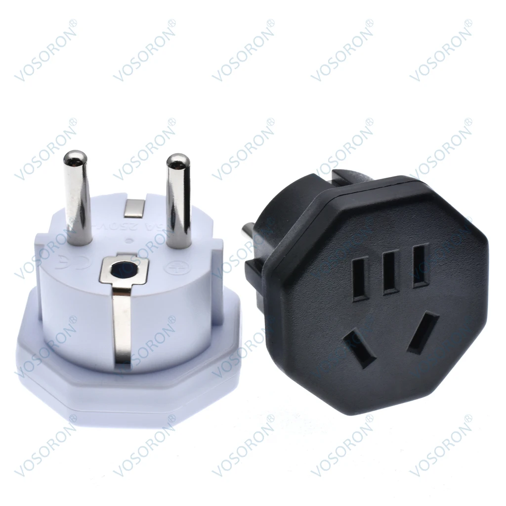 1PC US AU To EU Plug USA AUS To Euro Europe Travel Wall AC Power Plug Wall Charger Outlet Adapter Converter 2 Round Pin Socket