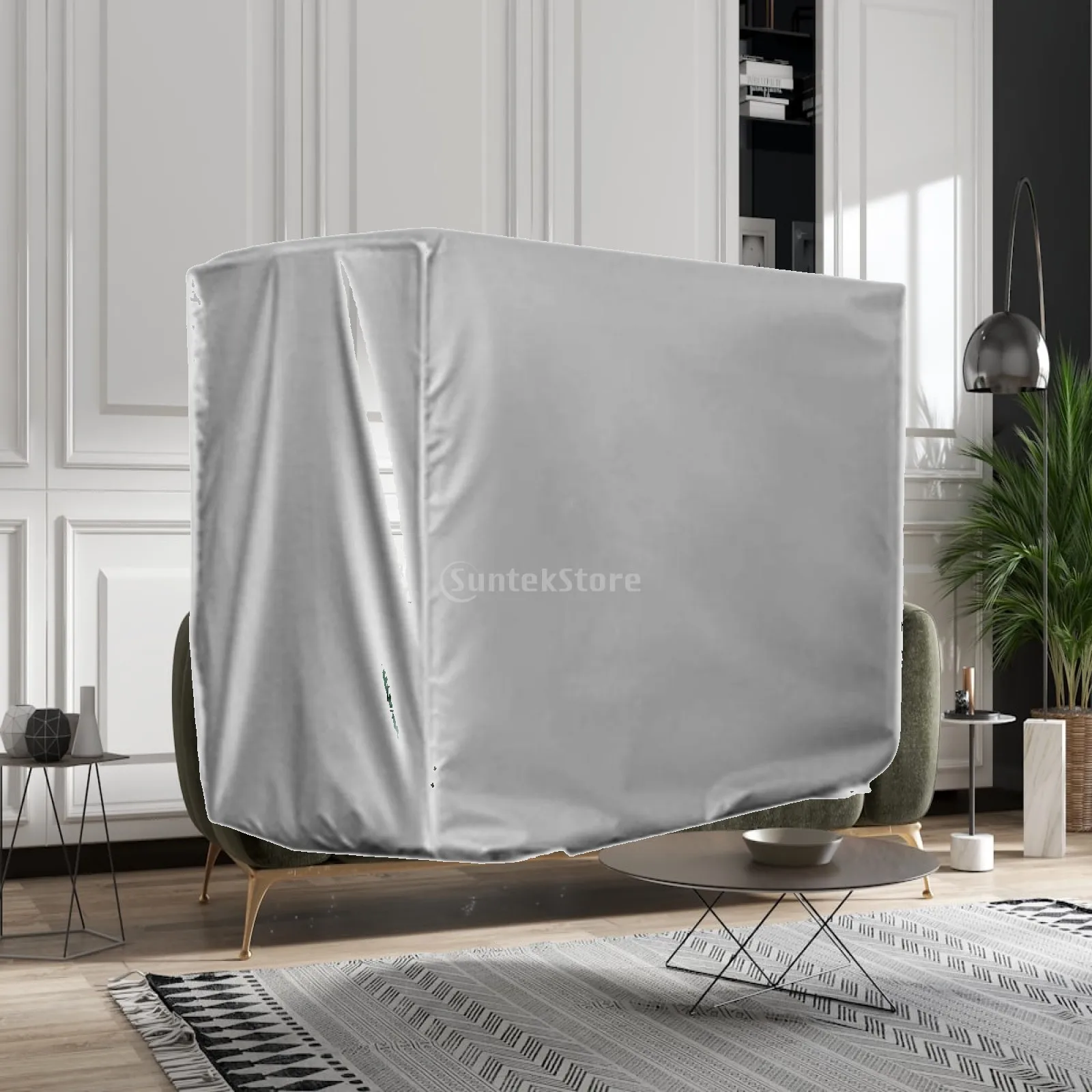 Full-Coverage Outdoor Air Conditioning Condenser Cover Windproof Polyester Oxford Cloth Air Conditioning Unit Cover Easy To