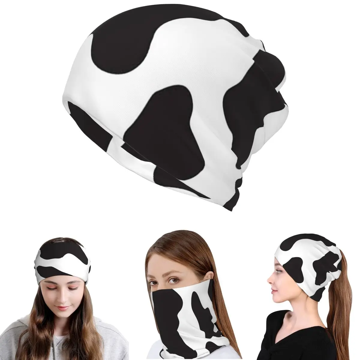 

Cow Animal Print Cowboy Country Ranch Bandana Neck Cover Mask Scarf Multifunction Face Mask Beanies Hat Unisex Adult All Season