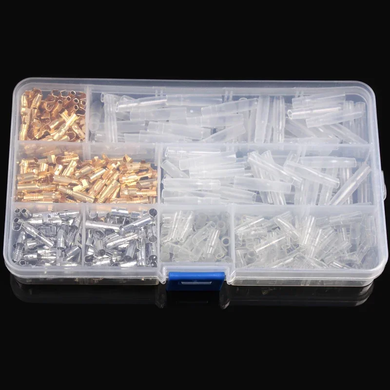 Male Female Wire Box Insulated Cable Connector 3.9mm Electrical Crimp Terminals Bullet Electrical Terminal Assorted Kit