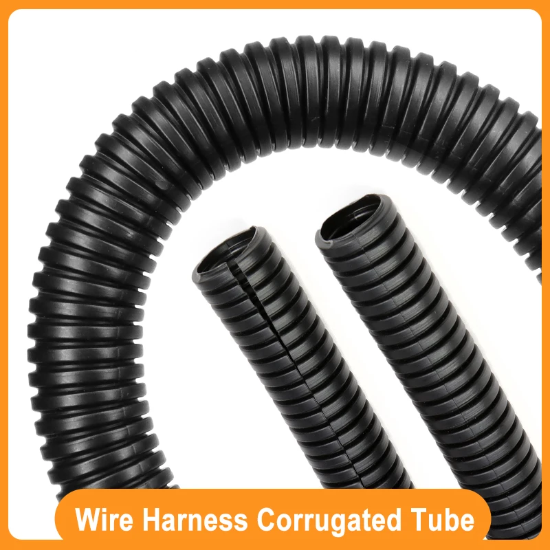 Wire Harness Corrugated Tube PP Insulated Line Cable Protect Threading Sheath AD 7.5/10/11.6/13/15.8/18.5/21.2/25/28.5/34.5mm