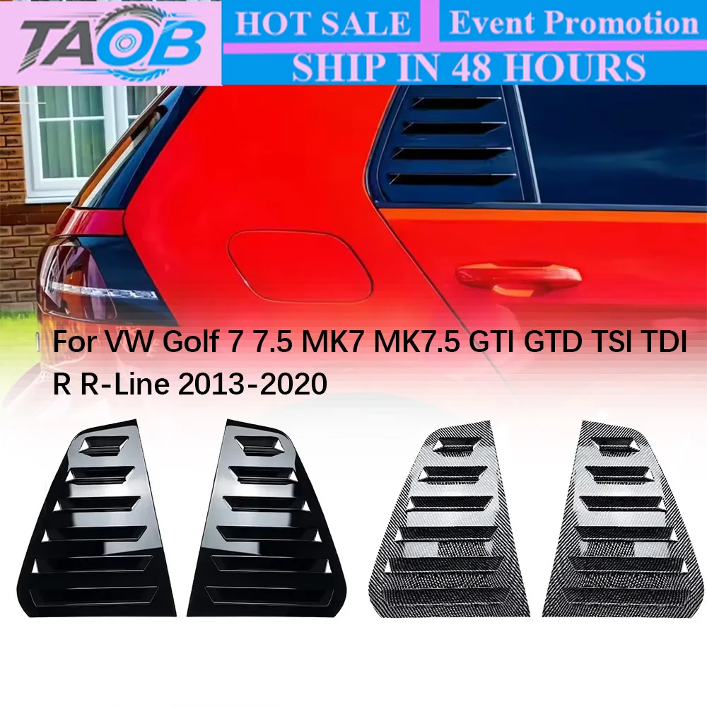 Car Rear Window Louver For VW Golf MK7/7.5 GTI R-Line GTD TSI TDI R 2013-2020 Side Shutter Cover Trim Spoiler Car Accessories