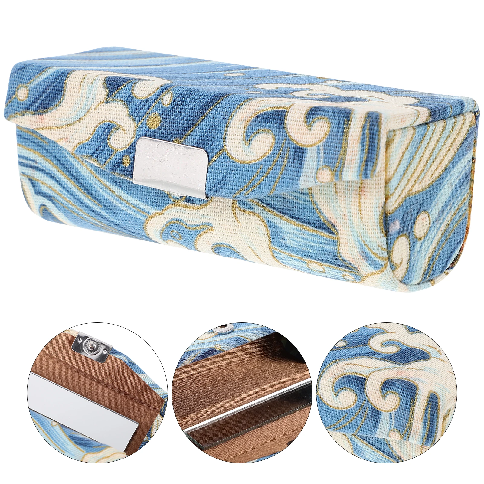 Lippenstifthouder Vintage Case Spiegel voor enkele lippenstiftopslag Draagbare make-up Ganizer Reissets Chinese stijl