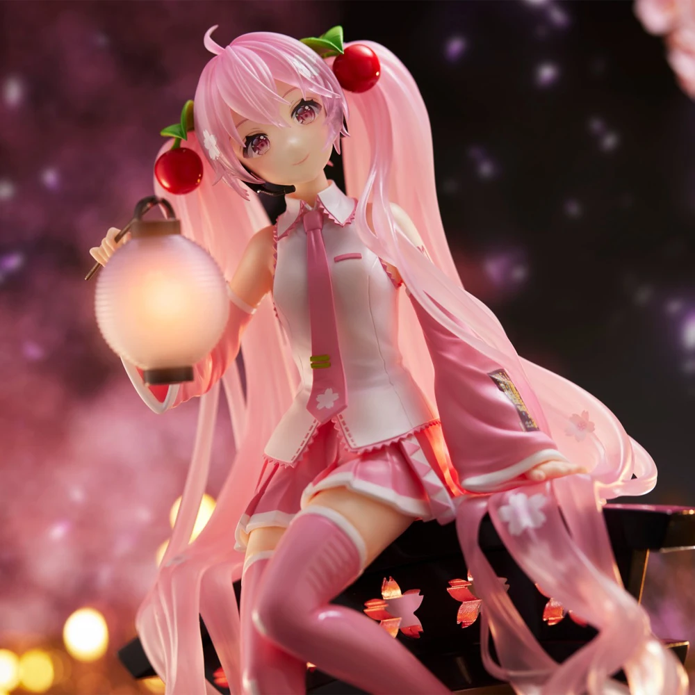 タイト-初音ミクさくらランタンverフィギュア18cmコレクションモデルオリジナルおもちゃ本物のギフト在庫あり