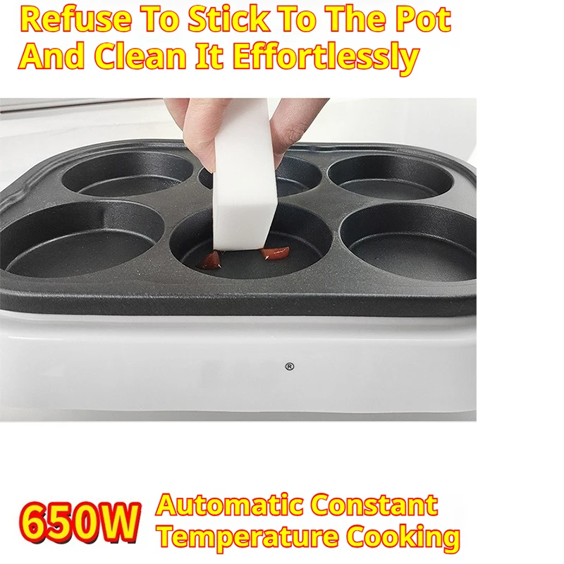Machine électrique Takoyaki, œuf rôti, Hamburger, haricots rouges, tarte, Teppanyaki, gril, crêpes, Steak, Omelette, poêle à frire