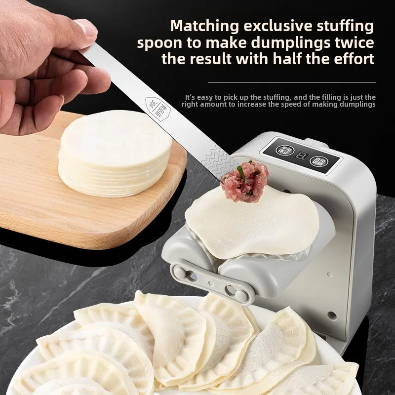 Automatic Electric Dumpling Maker Machine Portable Small Kitchen Tool Waterproof Rechargeable Plastic Home Use