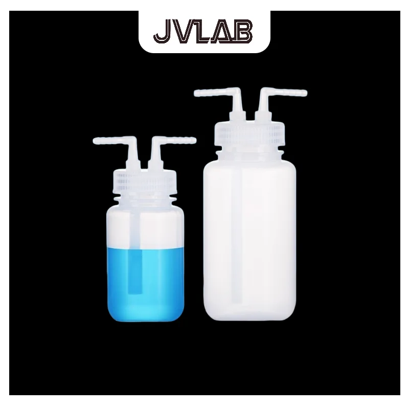 

PP Gas Washing Cylinder Transparent Screw-Cap Sealed Lid 125-1000ml Graduated Cylinder Latex/Silicone Tube JVLAB