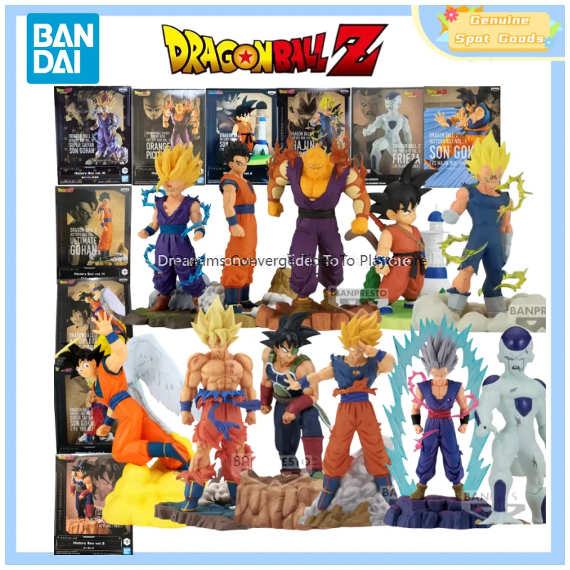 Genuine Bandai Dragon Ball History Box Son Goku Son Gohan Frieza Piccolo Anime Action Figures Model Figure Toys Gift for Kids