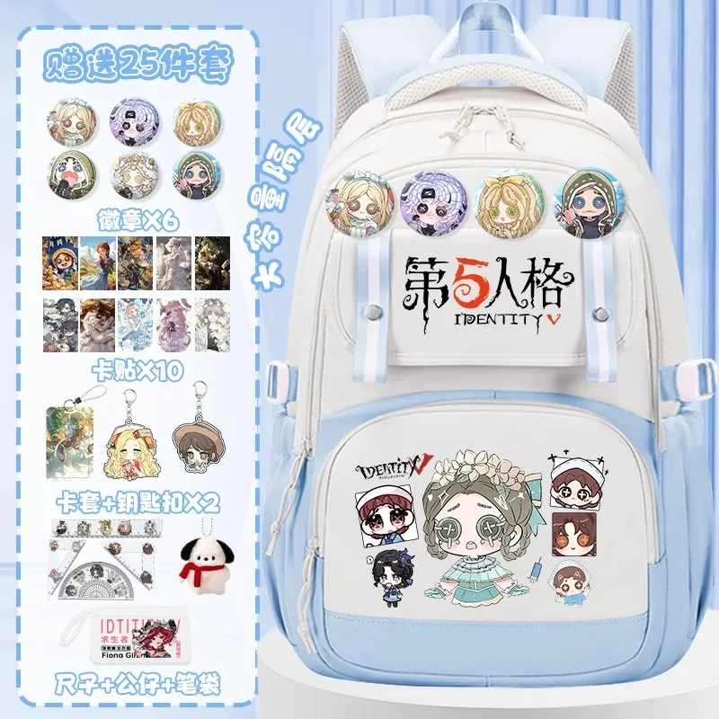 

Anime Game Identity Ⅴcos Prisoner Cheerleader Gardener Etc. Unisex 2025 Color Clashing Cartoon-printed Backpack Present