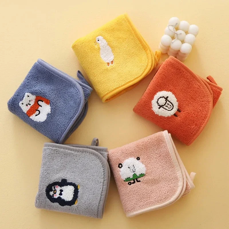 Cotton Baby Bath Towel Soft Cartoon Animal Face Towel Newborn Infant Kids Soft Absorbent Washcloth Children Shower Towel 25*50cm