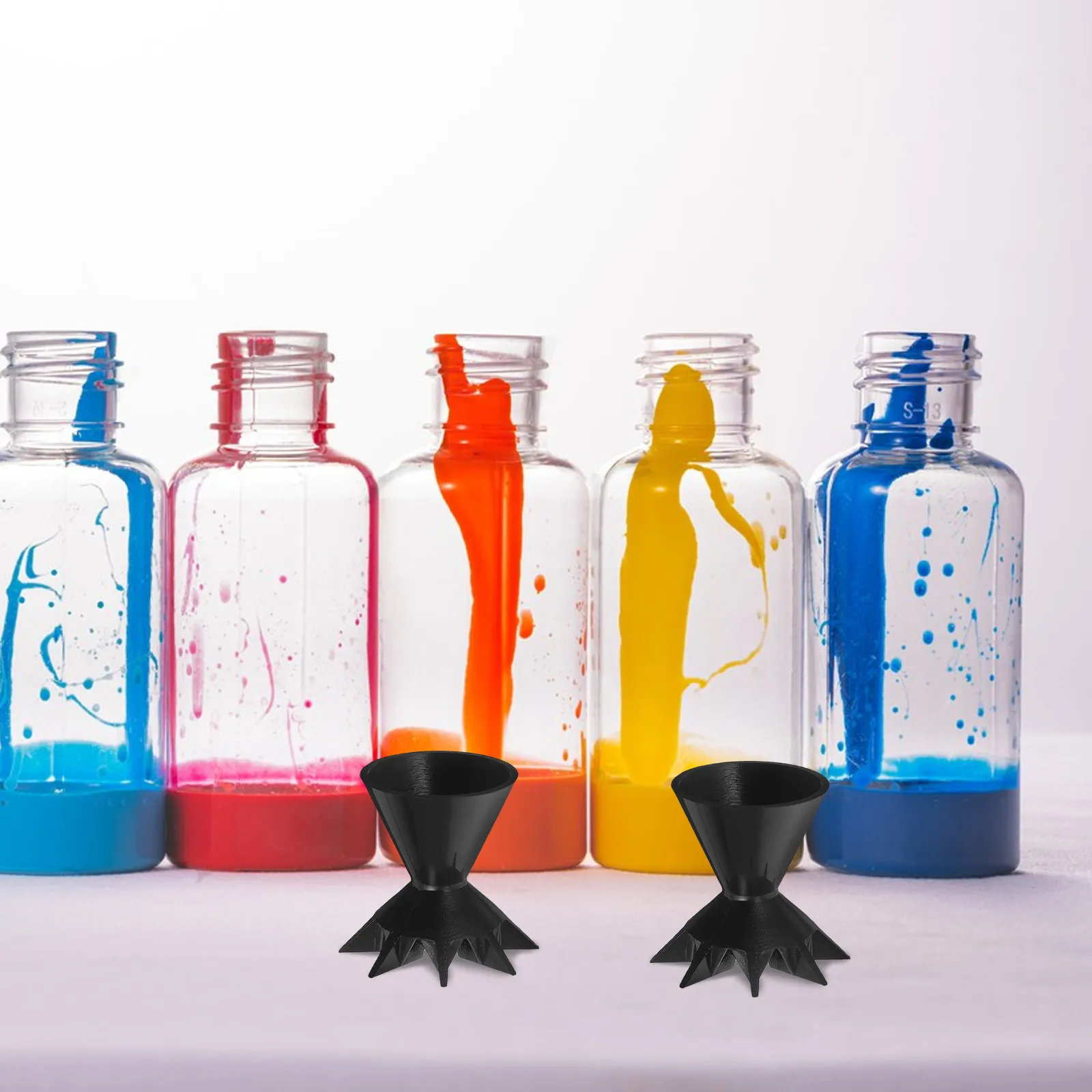 

Набор из 3-х стаканов для рисования с многоканальной воронкой, многоразовые инструменты для акриловой заливки, для создания цветочных композиций, экономия времени