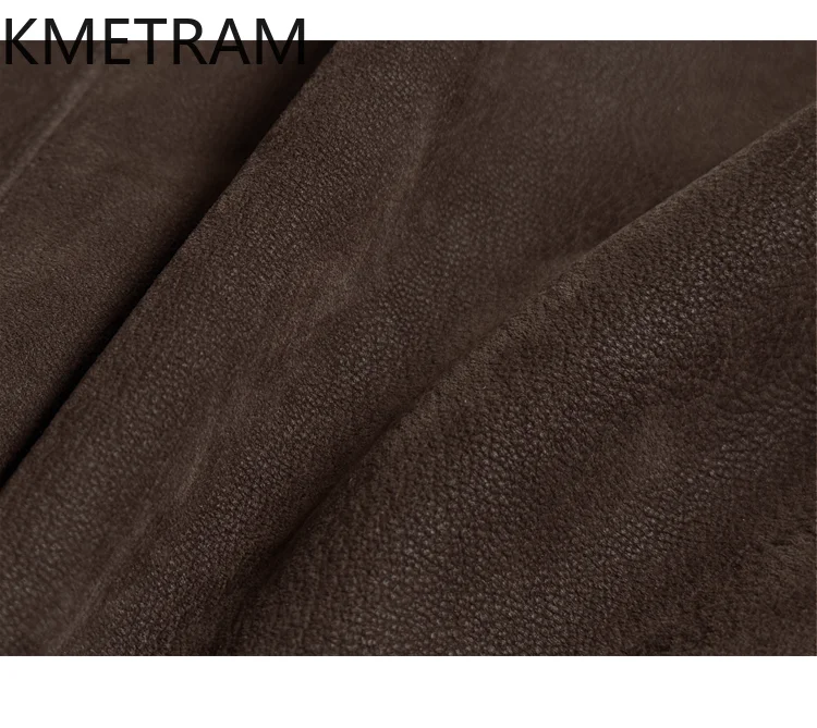 KMETRAM 100% pelle di pecora naturale giacca in vera pelle da donna abiti larghi di media lunghezza per donna 2025 autunno manteaux hiver femme