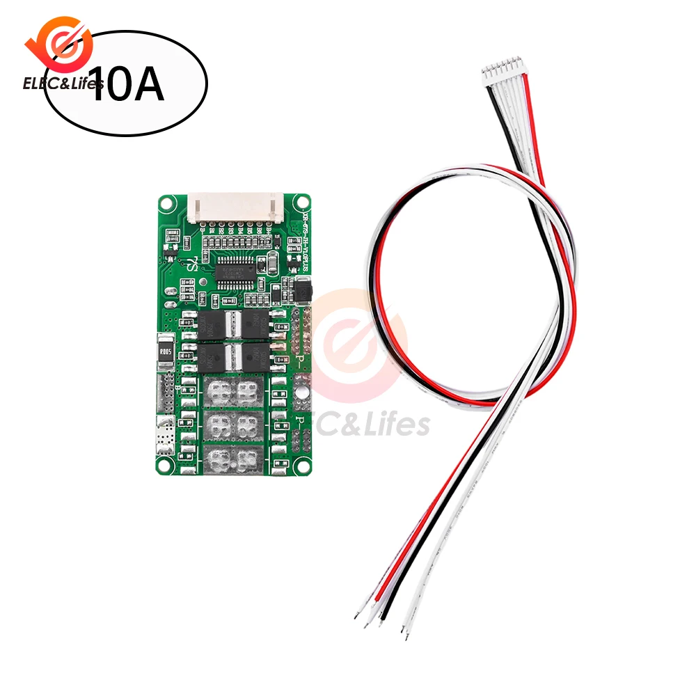 Placa de proteção de bateria de lítio 7S 24V 10A 15A 18A 4/6/8MOS Placa de proteção de bateria de lítio balanceada Proteção de temperatura